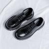 2024 Men British Casual Leather Platform Tooling Oxfords Shoes Thick Tottom Designer Outdoor Loafers Mens Round Toe Dress Shoes