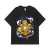 Стиранные футболки 275 г/м² 100% Хлопок Saint Seiya V30 Принт Девы Унисекс Тяжелая хлопковая футболка