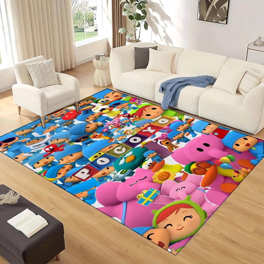 HD Забавный P-Pocoyo Мультфильм Элли Пато Ковер Коврик для Дома Гостиной Спальни Дивана Прихожей Декор, Детский Игровой Нескользящий Коврик