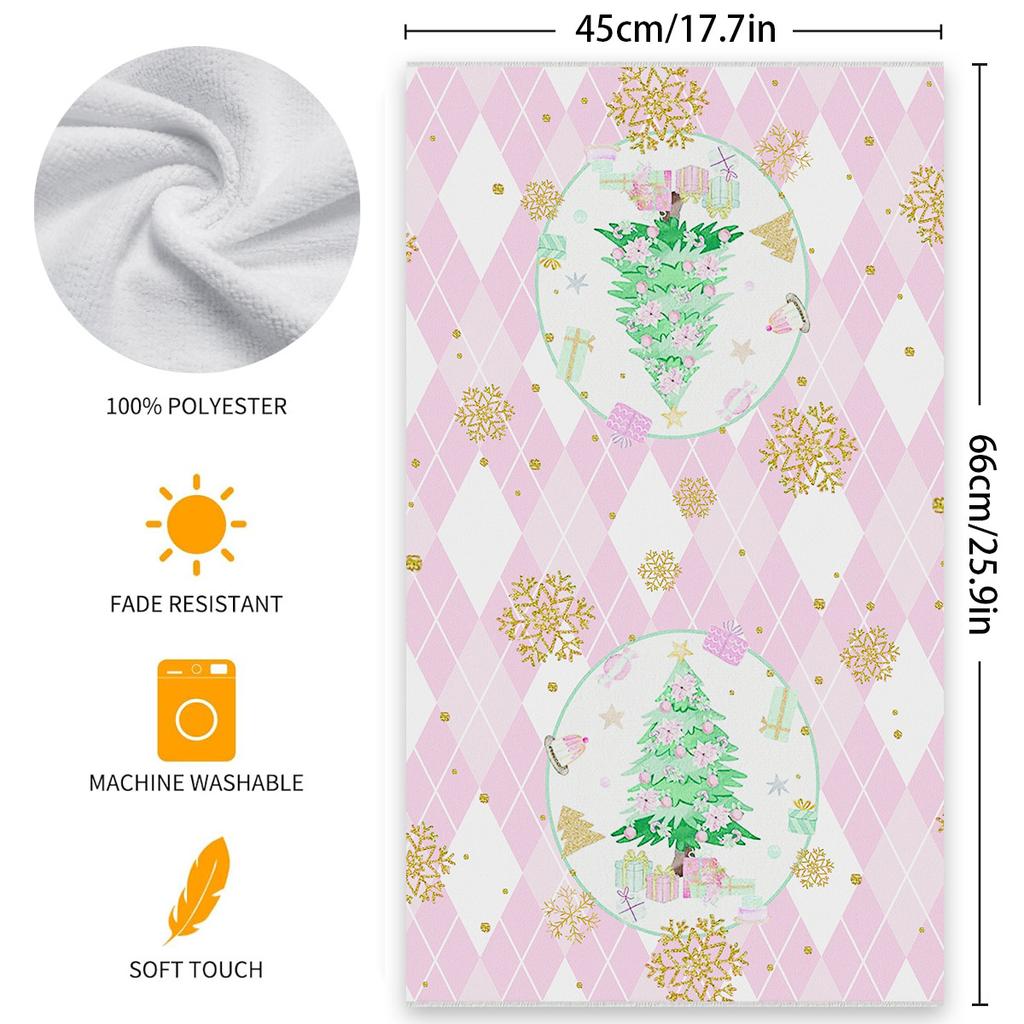 Cross-border Hot-selling Christmas Kitchen Dishwashing Towels Dream Cartoon Series Support Laitu Decorative Towels