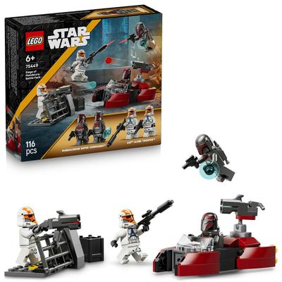 LEGO Star Wars Осада Мандалора Боевой набор Игрушка - Подарок на день рождения, Строительные блоки, Образовательная игрушка для мальчиков и девочек, Возраст 6, 7, 8, 9, Космические битвы