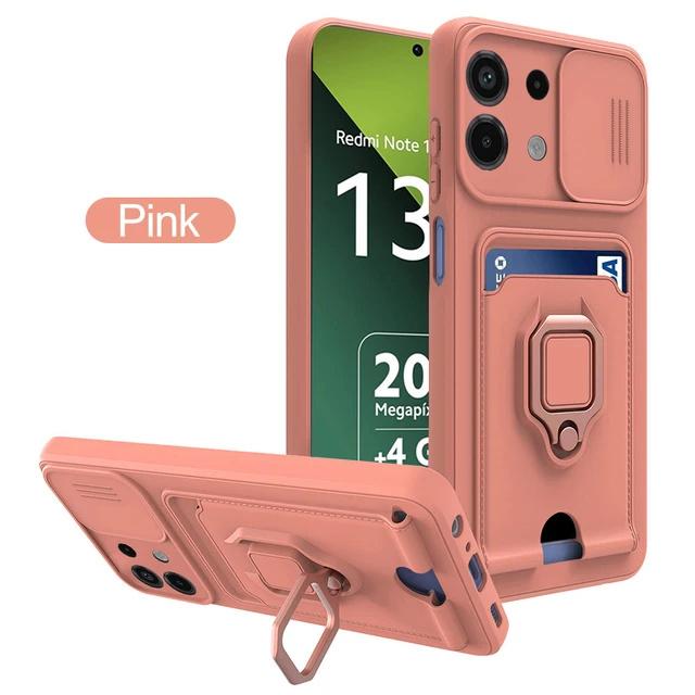 Чехол-книжка с защитой камеры для Xiaomi Redmi Note 13 Pro Plus 12 11 10 Для Redmi 12C 13C 10C Магнитный слот для карты Чехол для телефона