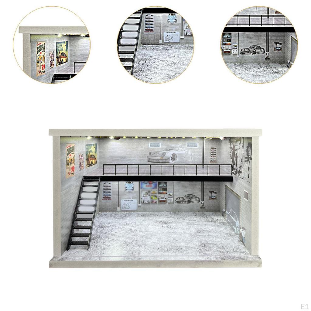 1/64 1/36 1/32 Model Garage Display Case Parking Space for Diorama Collection