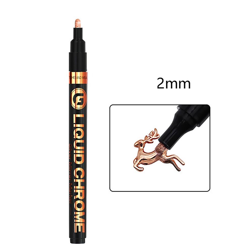 Graffiti Chrome Mirror Marker Pen Gold Silver Touch Up Marker Effective Reflective Paint Pen Car