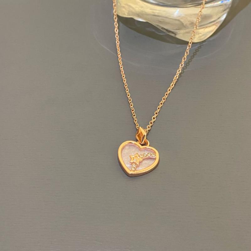 Новая мода темперамент ракушка любовь микро-инкрустация циркон кулон ожерелье женский