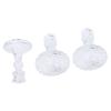 3PCS Glass Candlestick Holder Clear Pillar Taper Candle Holder for Shelf Dining Table Decor Centerpiece Wedding Party