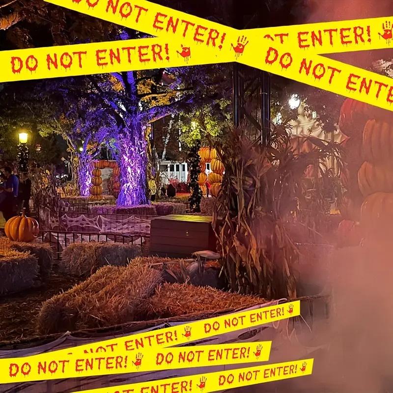 Halloween Decorations Caution Tape,Do Not Enter Scary Caution Tape Roll Outdoor Spooky DIY Decorative Accessory 1Pc