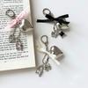 Delicate Heart Bag Pendant Elegant Heart Keyring Stylish Bowknot Pendant Charm Accessory for Bag and Key
