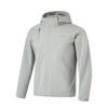 Fitness Series Solid Color Hooded Zip Jacket Men Jackets Moonlight-Gray Obsidian-Gray AWBU007-6