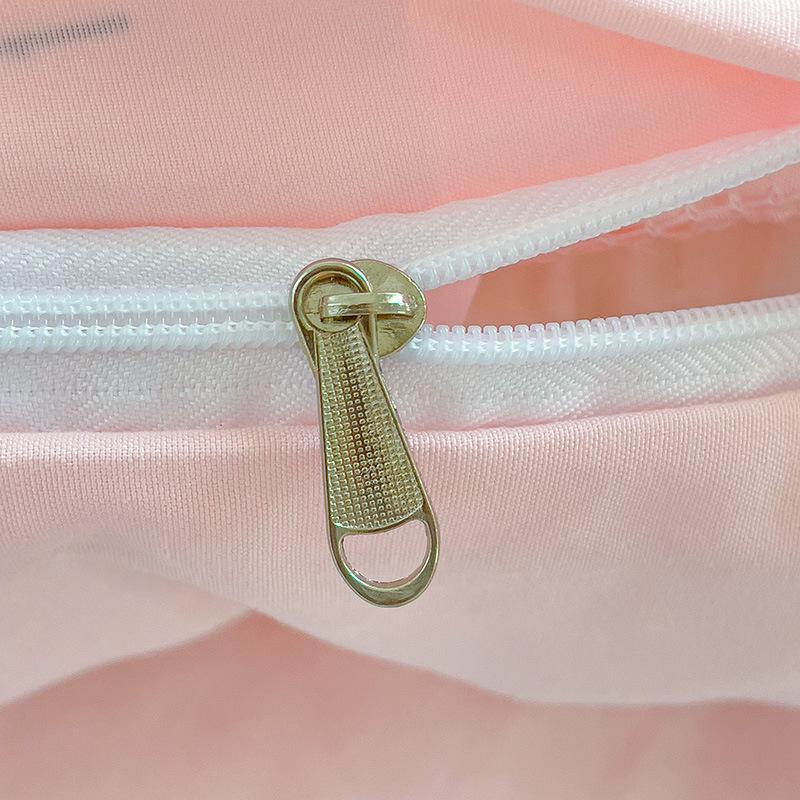 Washed Cotton 4-Pcs Set Class A Maternal Infant Grade Solid Color Single Quilt Set, Bed Sheet 4-Pcs Set, Small Fresh 3-Pcs Set