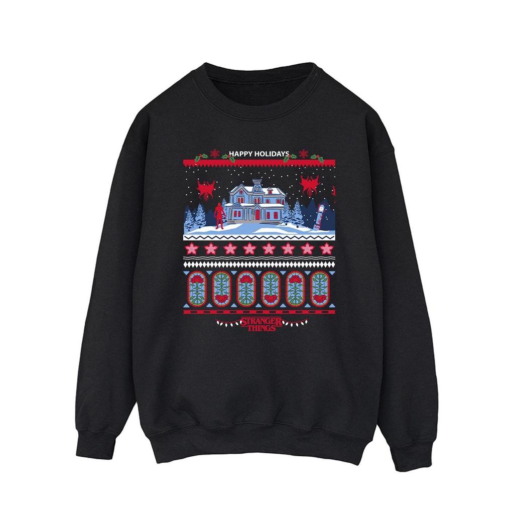 Netflix Mens Stranger Things Fair Isle Sweatshirt