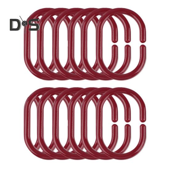 12 шт. крючков для душевой занавески, прочный универсальный держатель для душевой стойки в форме буквы С, аксессуары для штор в ванной комнате