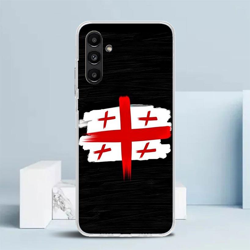 Чехол для телефона с флагом Грузии для Samsung Galaxy A17 A37 A57 A16 A15 A14 A13 A56 A55 A54 A53 A36 A35 A34 A33 A26 A25 A24 A23 Galaxy A5