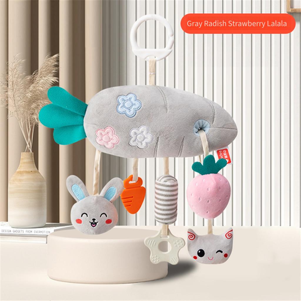 Игрушка-погремушка с веревочкой для малыша, Подвеска на коляску, Сенсорная игрушка для тренировки захвата, Успокаивающая игрушка для подвешивания на автокресло для новорожденных 0–12 месяцев