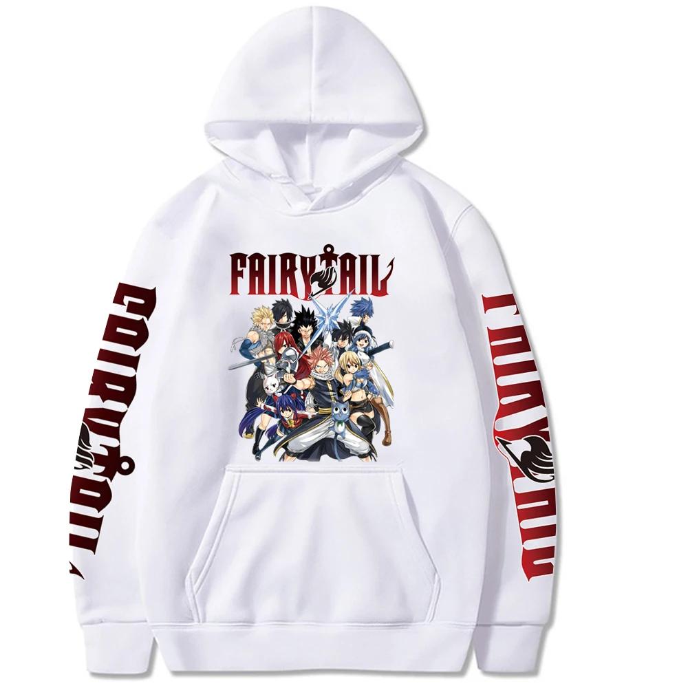 Anime Fairy Tail Clothes Autumn Fleece Manga Hoodies Casual Loose Sweatshirt Long Sleeve Streetwear Unisex Pullover