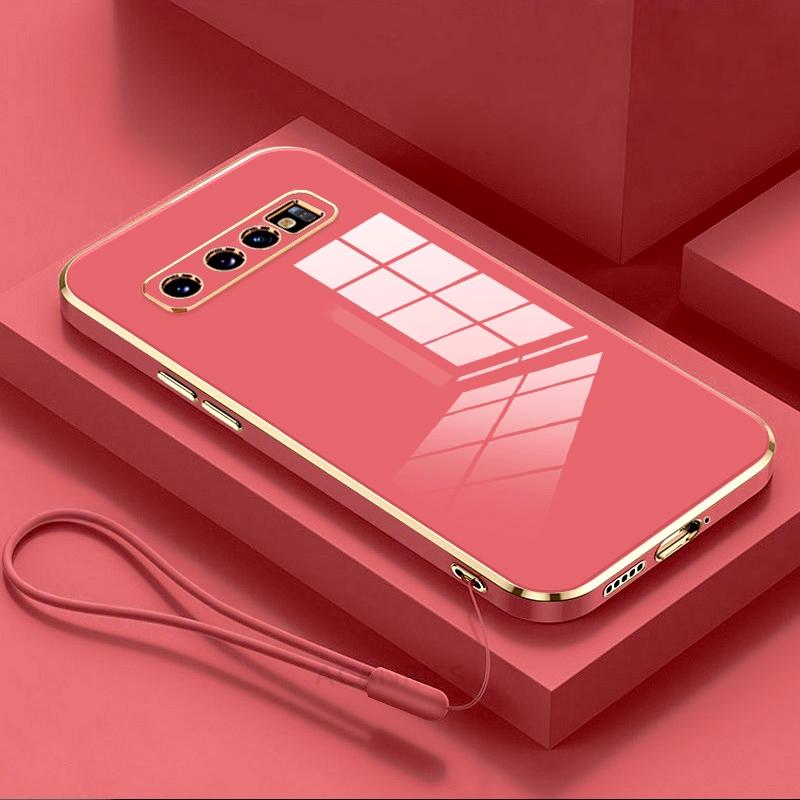 S10plus Роскошный чехол-ремешок из силикона для Samsung Galaxy S10 Plus S9 S8 Note 9 8 10 20 Ultra Note9 Мягкий чехол Note10 Lite