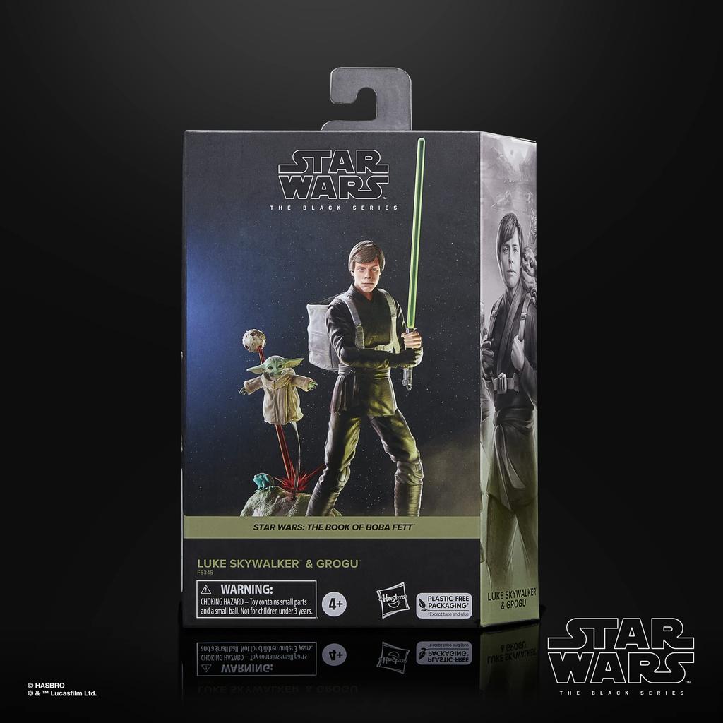 Hasbro STAR WARS Star Wars Black Series Люк Скайуокер Боба Фетт набор для детей от 4 лет и старше F8345 Оригинальный продукт и Grogu, (15 см)
