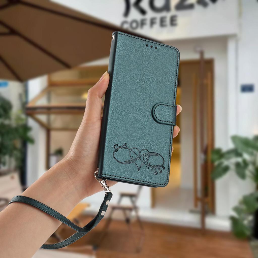 Кожаный чехол-книжка с тиснением и держателем для карт для Cubot P90/Note 60