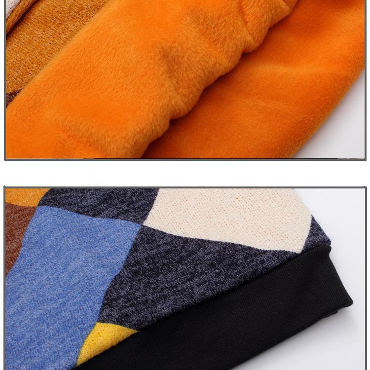 Детский свитер, утепленное пальто с бархатной подкладкой, детский пуловер среднего и большого размера