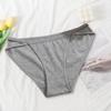 Women Panties Hollow Out Thread Solid Color Low Waist Small Hoop Decor