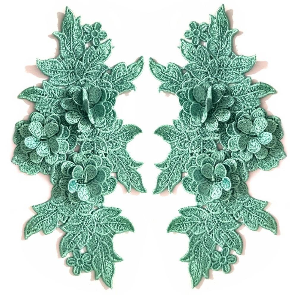 Heavy Lace Lace Applique Colorful Floral Embroidery Trim 3D Embroidered Patch Clothing Sewing