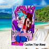 Custom Name Friday Night Microfiber Beach Towel Super Soft & Absorbent for Bath, Beach, Travel Bath Time Accessory, Fan Gifts