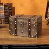 Китайская ретро деревянная шкатулка для украшений 8 см - Винтажная классическая антикварная маленькая коробочка