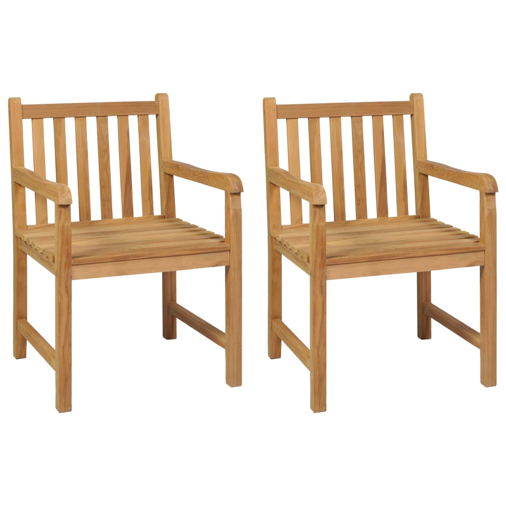 3 Piece Garden Dining Set 80 x 80 cm Solid Teak Wood