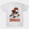 Мужская черная футболка с принтом Snoopy Cincinnati Football Ретро Фанату Печать на бумаге для трансфера без резки Хлопковая футболка