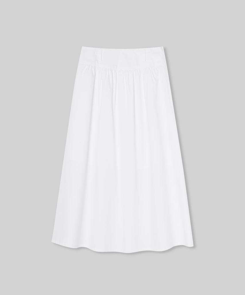 Musinsa Standard Woman Women'S Poplin Low-Waisted Long Skirt [White]