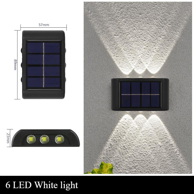 Solar Wall Lamp Outdoor Waterproof Solar Powered Light UP and Down Illuminate Home Garden Yard Decoration Outside Sunlights