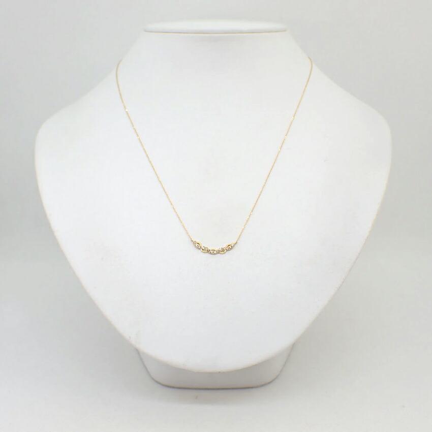 [Новое] Бриллиантовое колье/подвеска K18YG [i3-1]