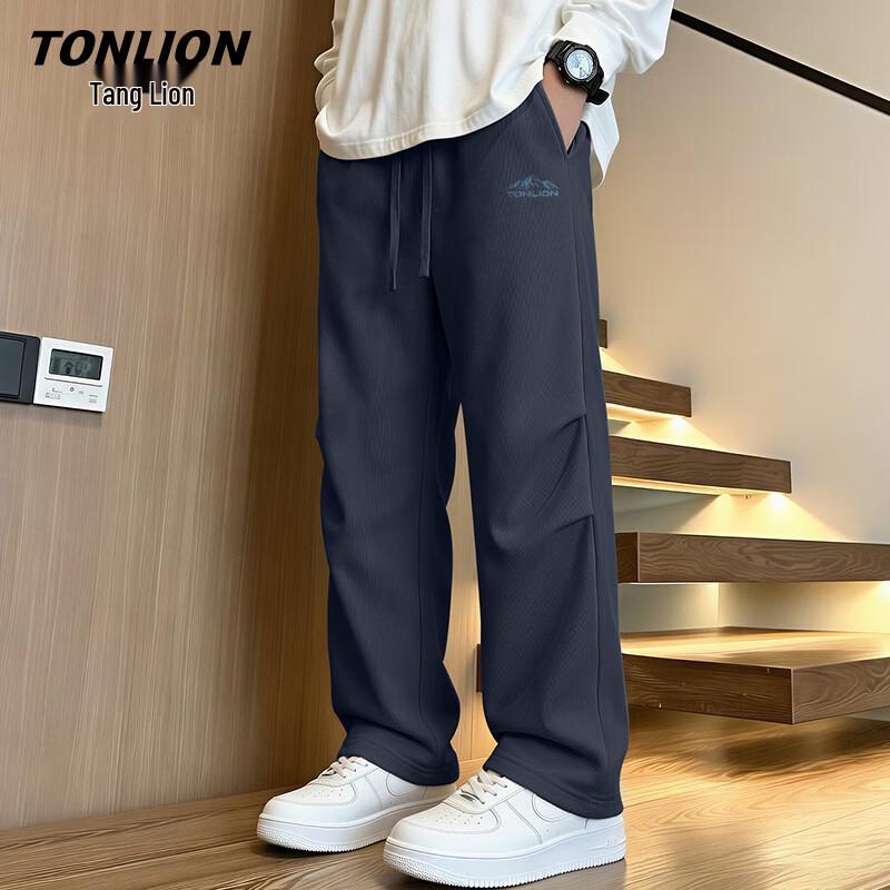 Мужские повседневные широкие брюки из велюра TonLion