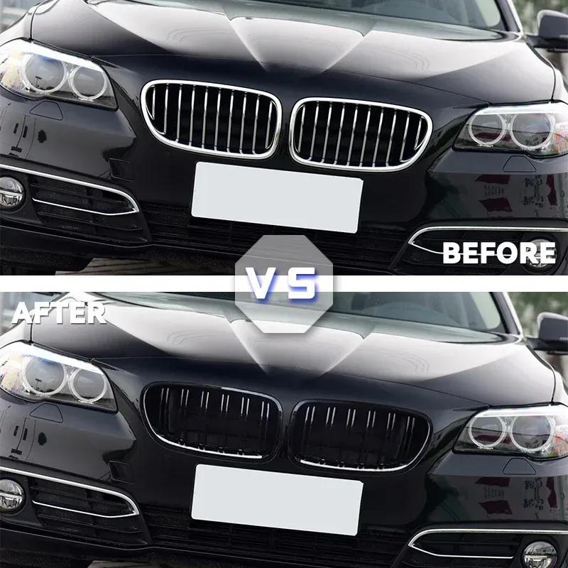 For BMW F10 F11 F18 520i 525i 530i 535i 2010-2017 Car Styling A Pair Racing Grills Dual Slat Style Front Kidney Grill Grille