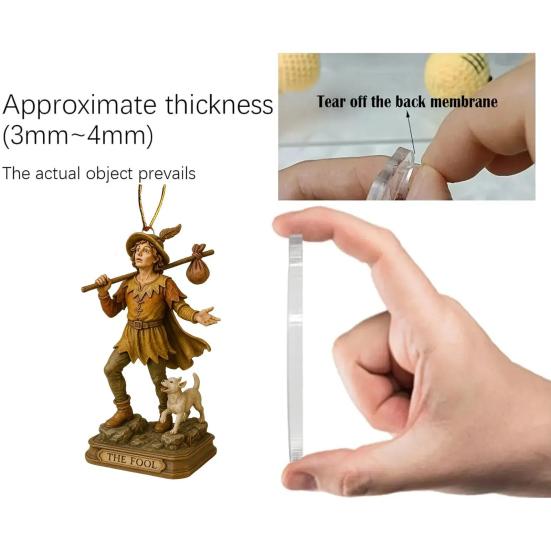 Адвент-календарь Таро 2025 24 дня Акриловый календарь обратного отсчета с картами-сюрпризами Украшение на елку для праздничного декора