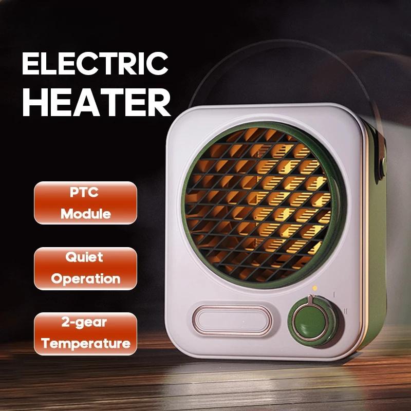 2025 New Home Portable Small Space Heater 1000W Quiet Energy Saving PTC Mini Energy Saving Heater