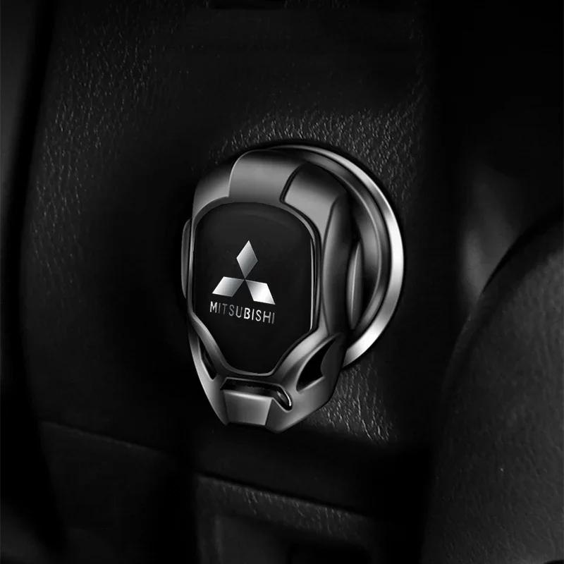 Car Engine Ignition Switch Button Cover Sticker for Mitsubishi Lancer 9 10 ASX L200 Colt Pajero Outlander Eclipse Accessories