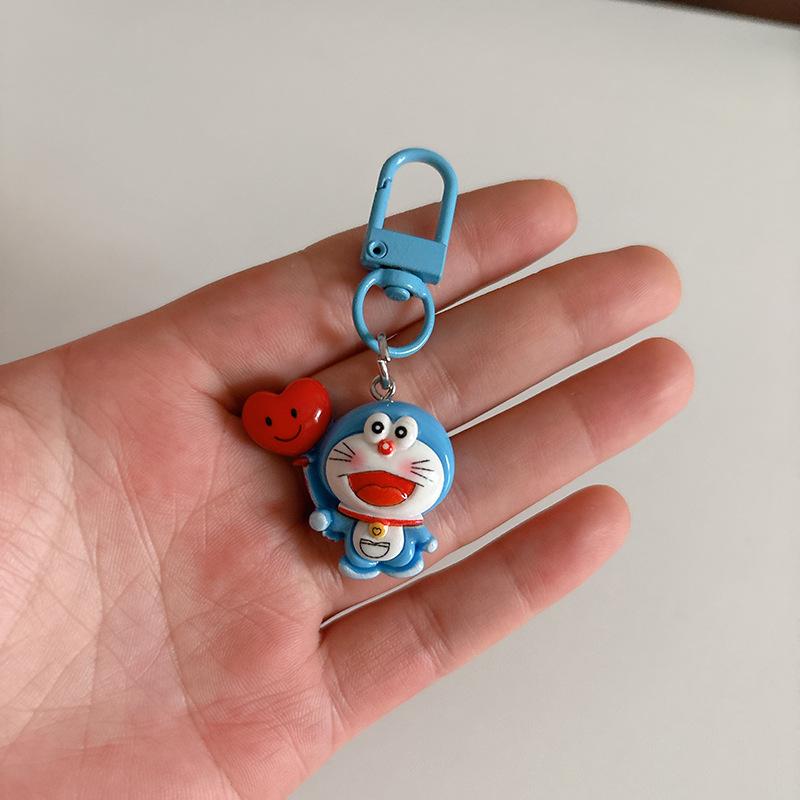 Cartoon Anime Doraemon Keychain Cute Doll Cosplay Car Key Ring Backpack Kawaii Ornaments Jewelry Toy Kids Birthday Gifts
