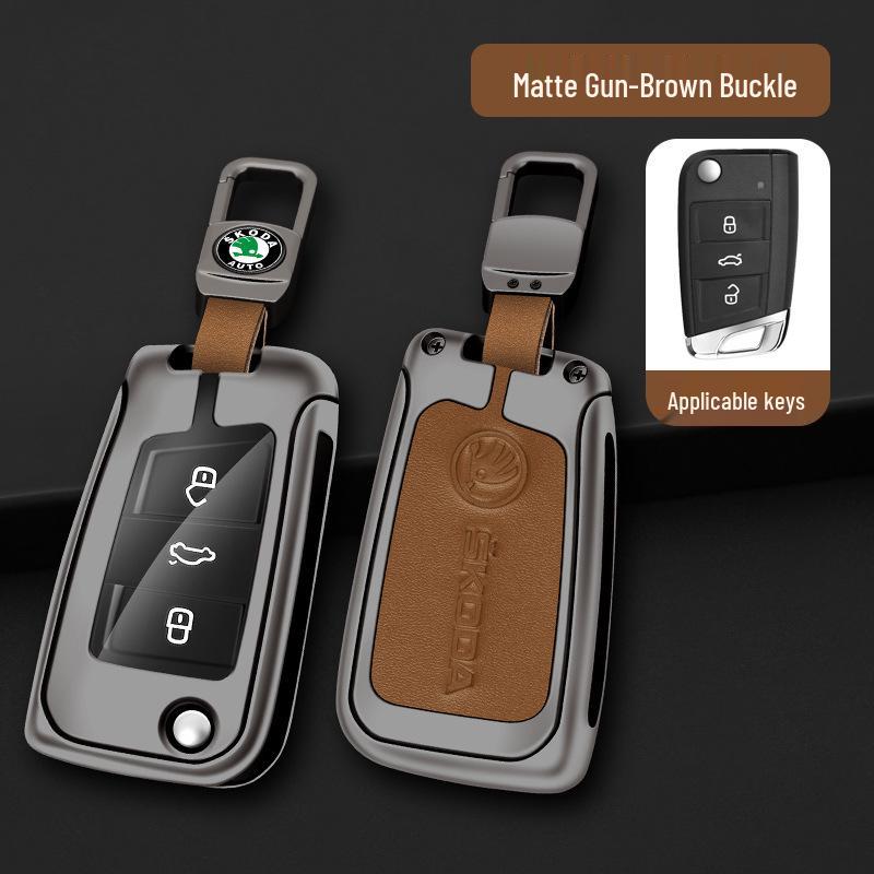 Чехол для ключа Skoda для Octavia, Fabia, Kamiq, Superb, Kodiaq, Karoq - Защитный корпус