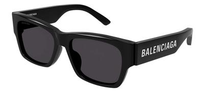 Солнцезащитные очки Balenciaga Asian BB0262SA, Унисекс, Посадка, 001, Черный/Серый