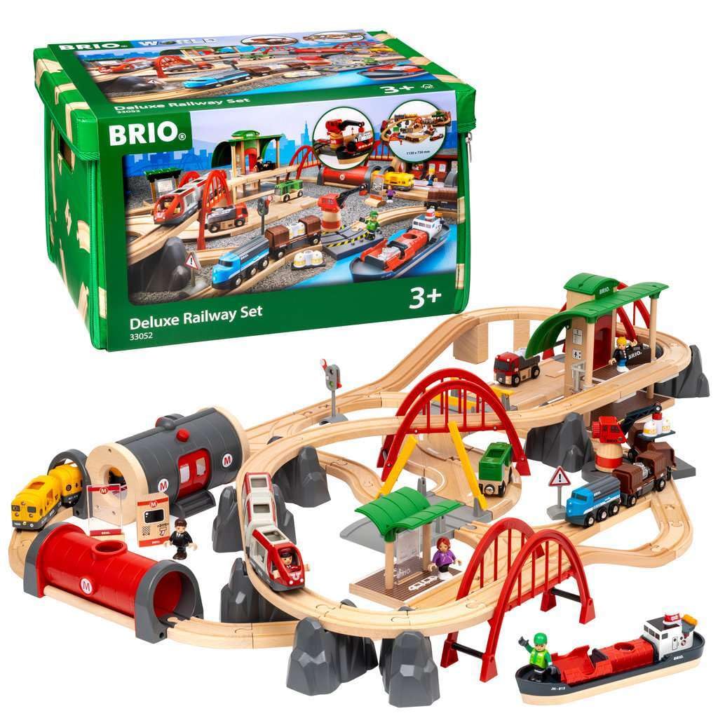 BRIO WORLD Rail Road Deluxe Set Ages Toy Wooden 33052 & 3+ (Train Rail)
