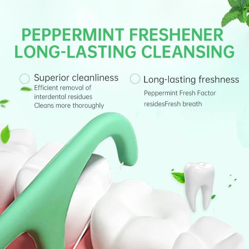 300/600/900PCS Mint Floss Stick - Disposable Floss Cleaning Stick - Toothpick to Remove Plaque and Food Residue - Oral Cleaning