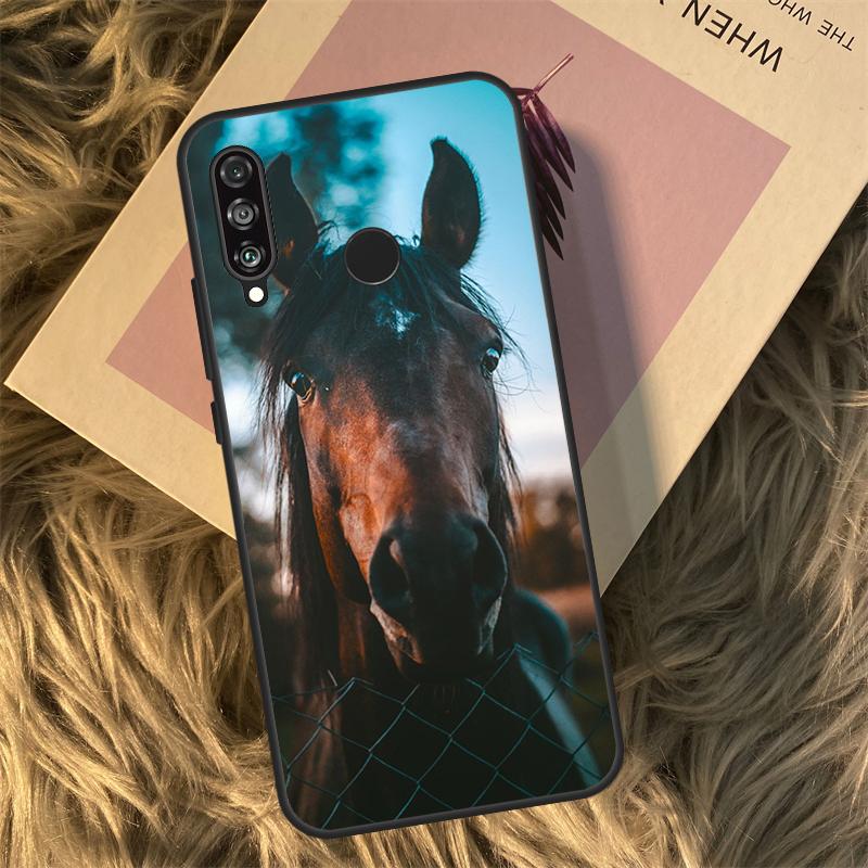 Смешной Чехол с Животным Лошадью Для Huawei P30 P20 P50 Pro P40 Lite P Smart 2021 Nova 5T Для Honor X8 X9a 50 70 Чехол
