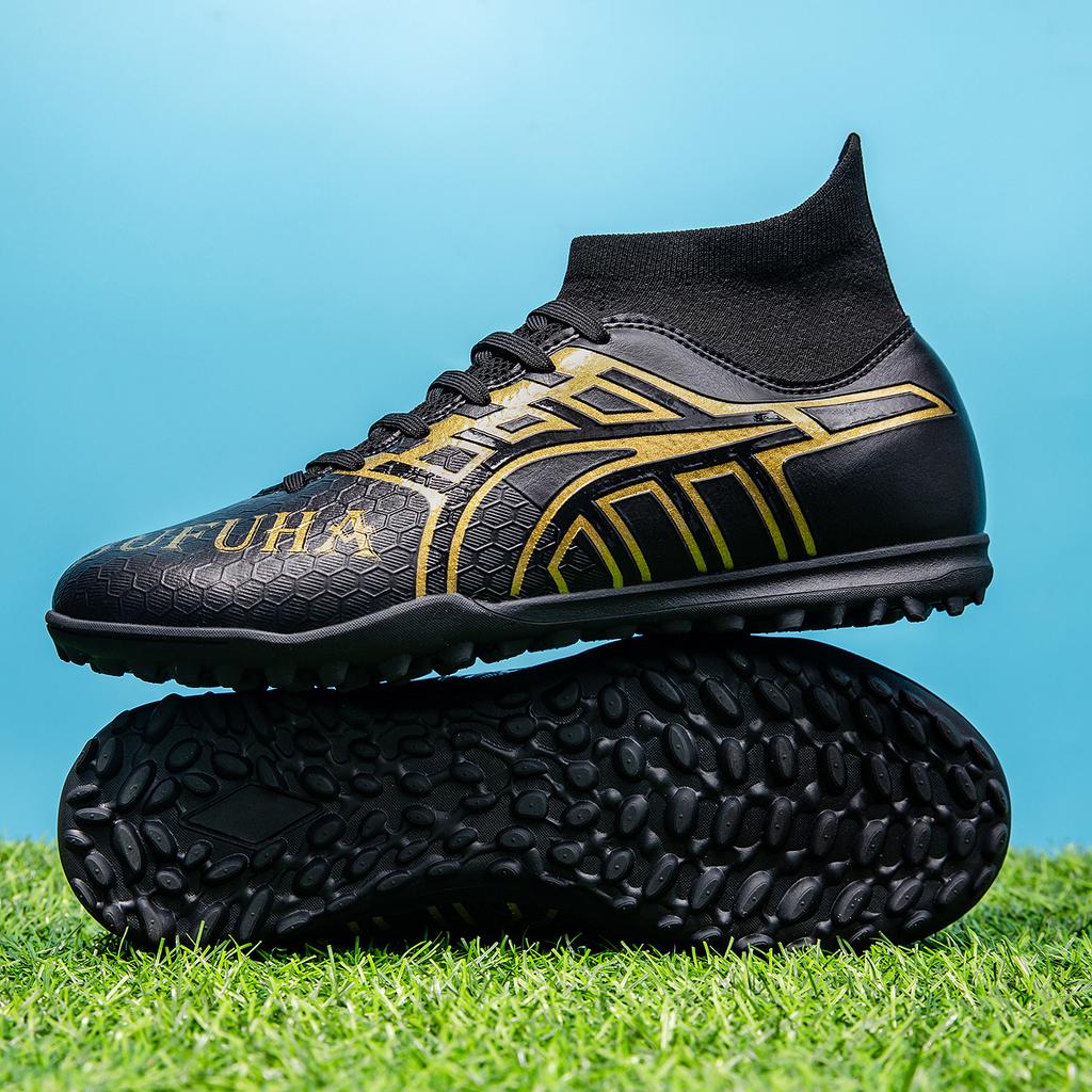 Футбольные бутсы Высокие Подростковые Студенческие Игровые Тренировочные Бутсы Искусственная Трава Длинные Шипы Кроссовки
