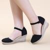 Womens Sandalias Wedges Comfortable Pointed Hemp Rope Weaving Casual Shoes