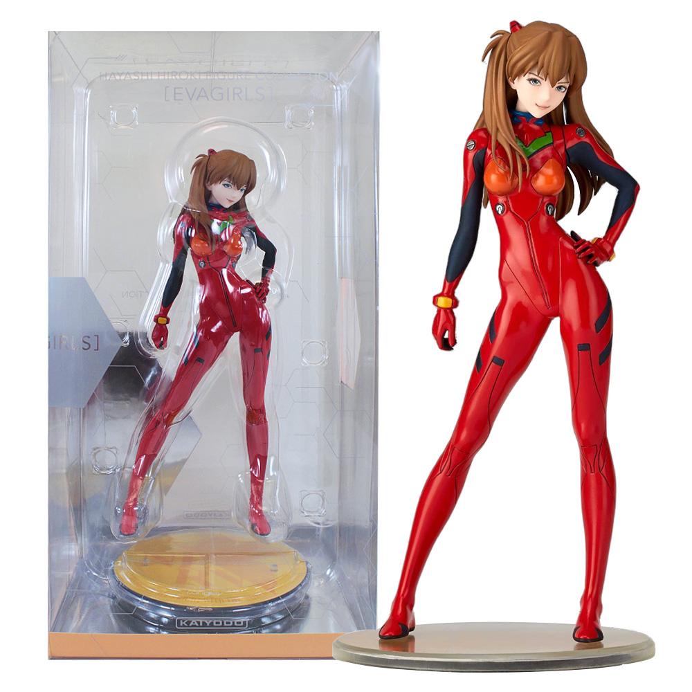 22 см Аниме Аска Лэнгли Сорью Фигурка Shin Seiki Evangelion Сорюу Kaiyodo Стоящая, руки в боки, Фигурка Действия, Кукла, Игрушки