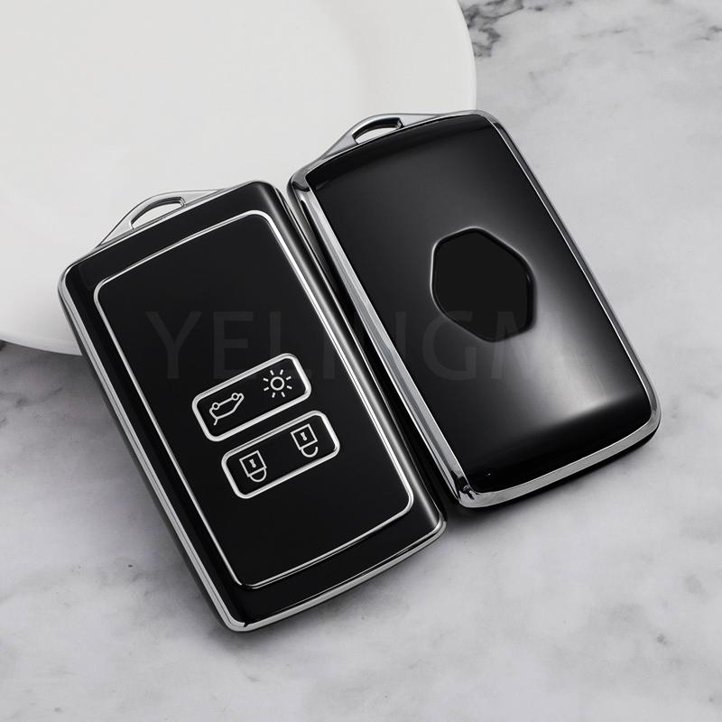For Renault Captur Koleos Kadjar Zoe Arkana Espace Clio Megane Grand Scenic Sandero Dacia Anti-dust Card Car Key Case Cover