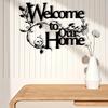 Металлическое настенное искусство из кованого железа, Декор, Подвесная табличка в стиле кантри для гостиной, офиса, Приветственный дизайн с буквами для дома