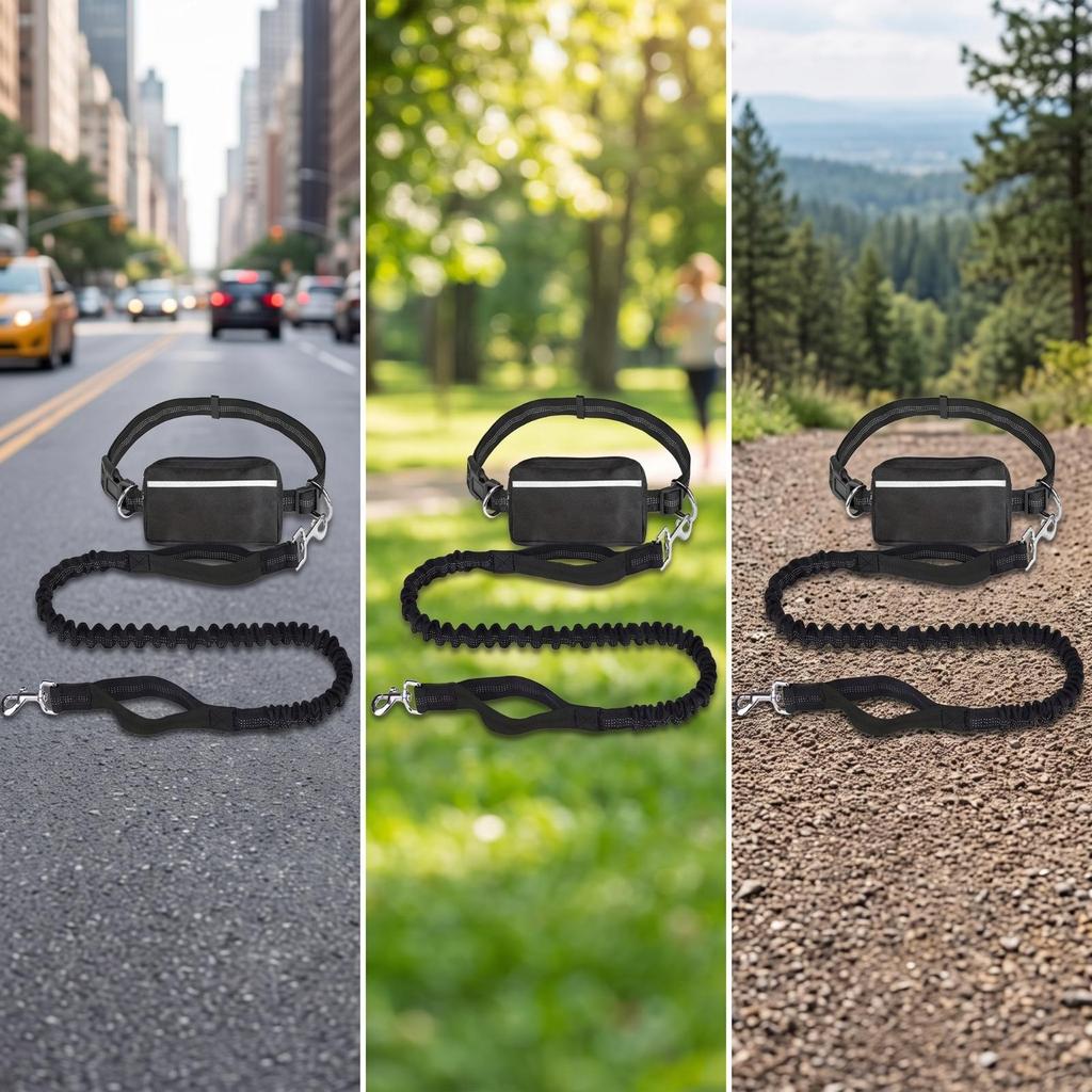 Running Belt with Leash Elastic for Jogging, Runners
