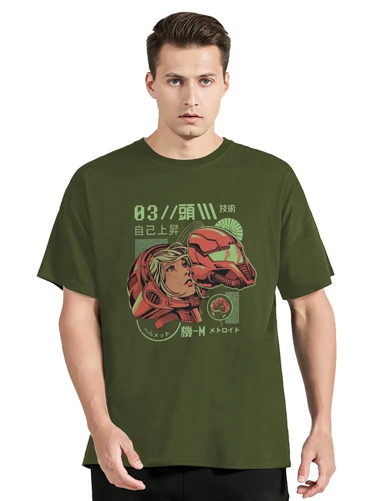 Inside The Helmet T-Shirt For Metroid Samus Game T Shirt Cotton Tshirt Hip Hop Tees Clothing Oversized Tops Unisex